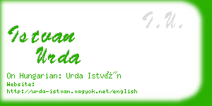 istvan urda business card